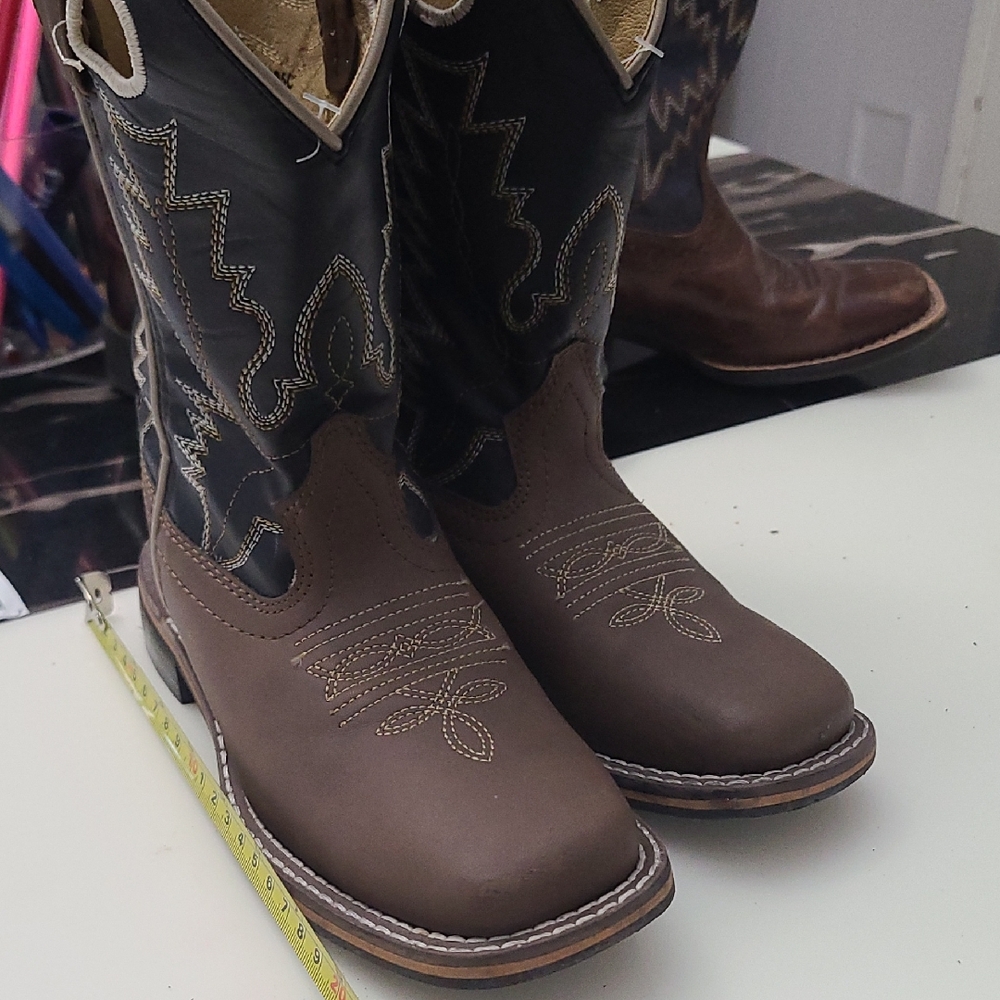 Kids Brown Western Boots
